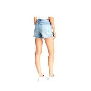 NEW BLANK NYC The Fulton Roll Up Short Fray Hem Denim Light Wash Shorts Size 27